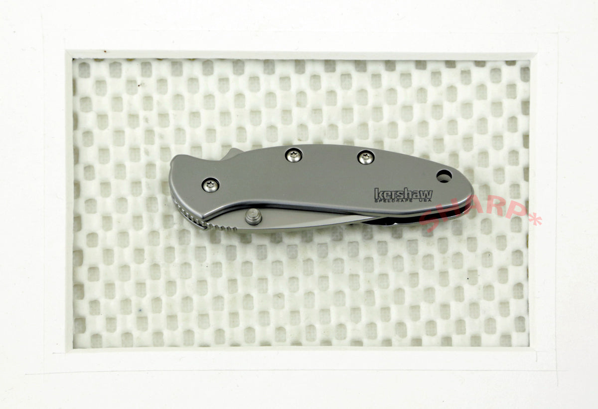 Kershaw Chive Knife Plain Blade 1.9 Inch Frame Lock Assisted Open