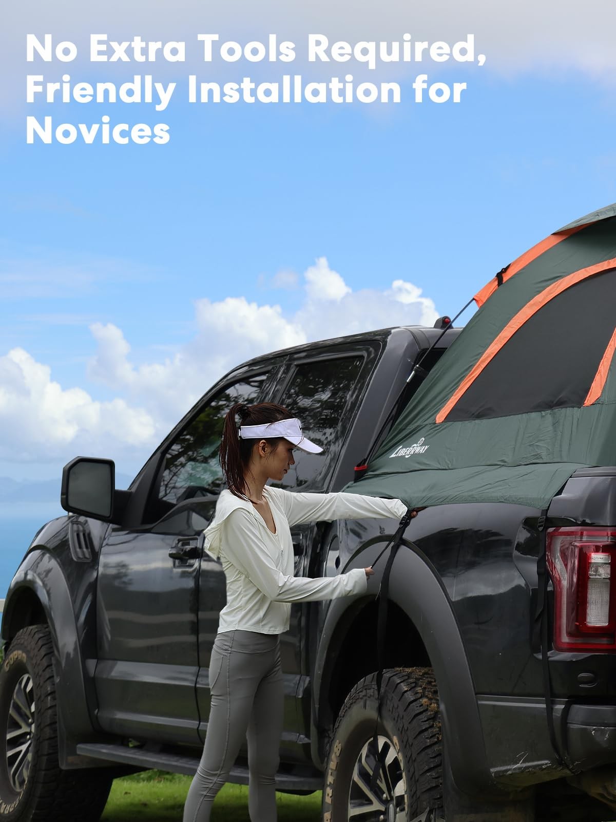 Truck Bed Tent for 2 Persons 5.5-5.8FT Pickup Waterproof Camping Shelter