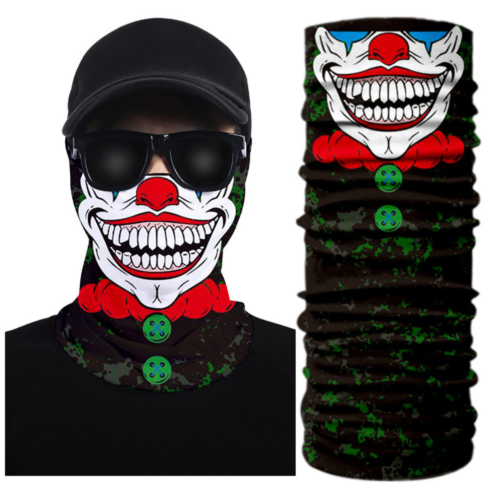 Unisex 3D Skull Neck Gaiter Face Mask - UV Protection, Multi-Way Wearable