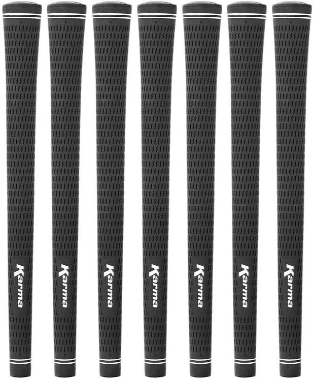 Karma Velour Black Golf Grips Standard Size 51g Round & Ribbed Core