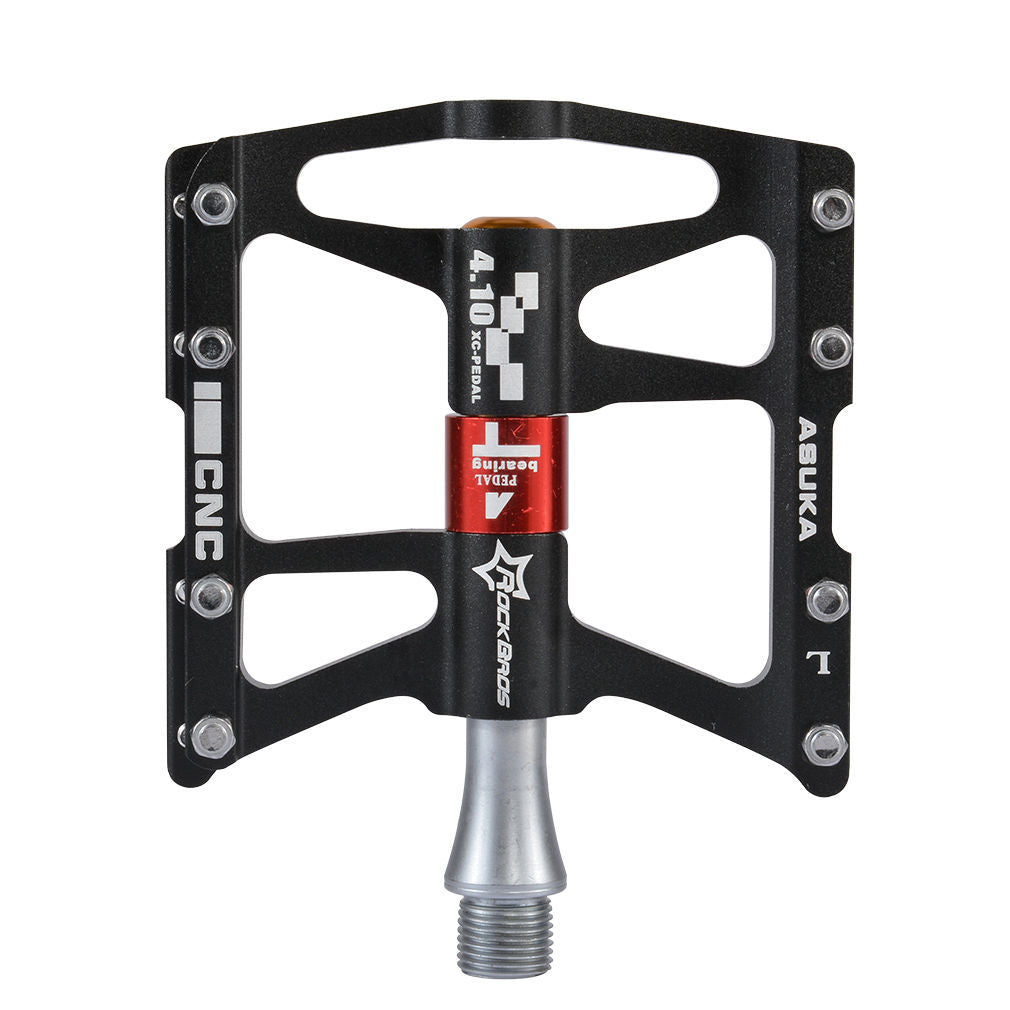 Bike Pedals Flat Aluminum Alloy 4 Bearings 9/16" Platform Cycling Accessories