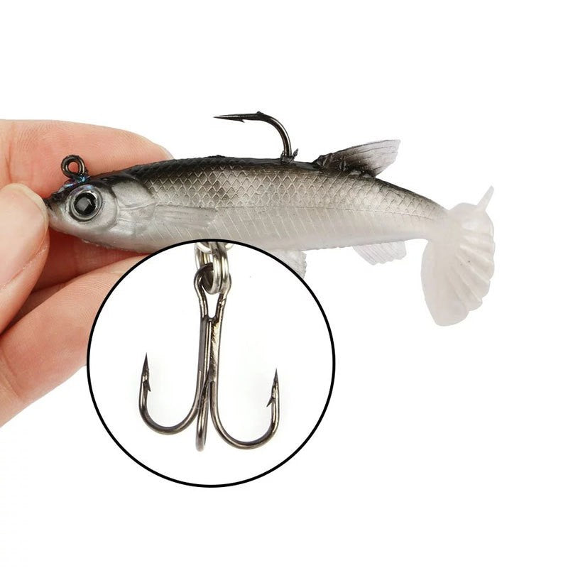 20pcs Soft Plastic Fishing Lures Bait Set Artificial Sinkers
