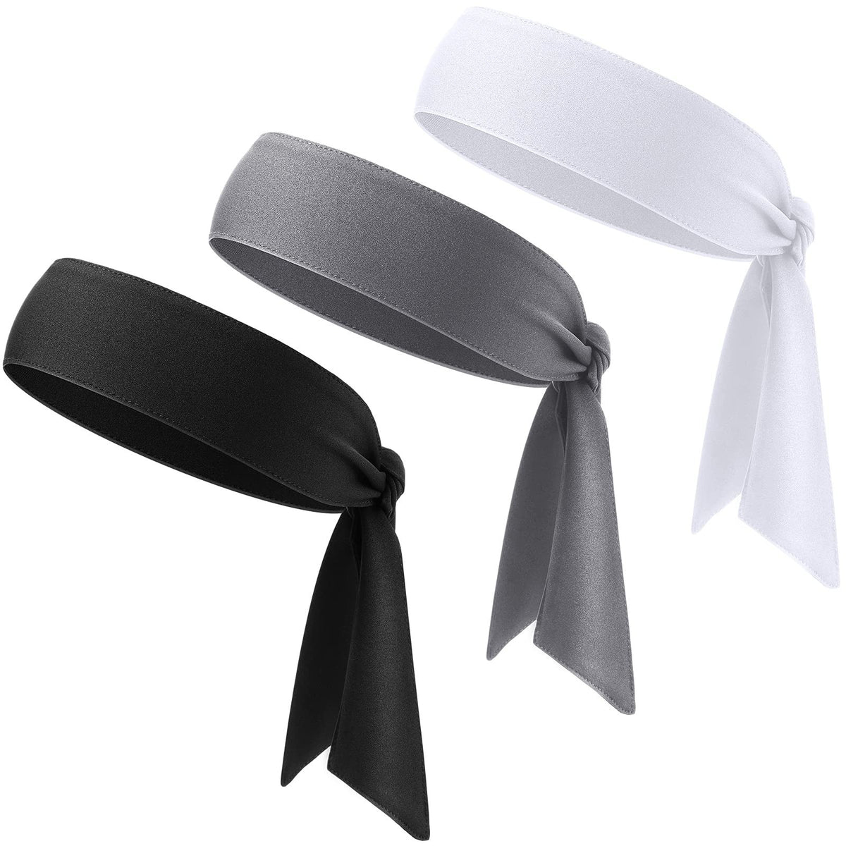 Sports Headbands 3 Pack - Moisture-Wicking Athletic Sweatbands for Running Tennis & Gym