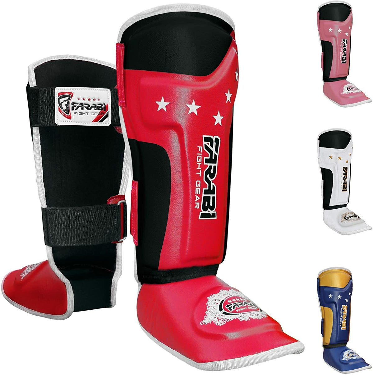 Kids Boxing Shin Guards with Gel Padding - Junior Training Protective Gear