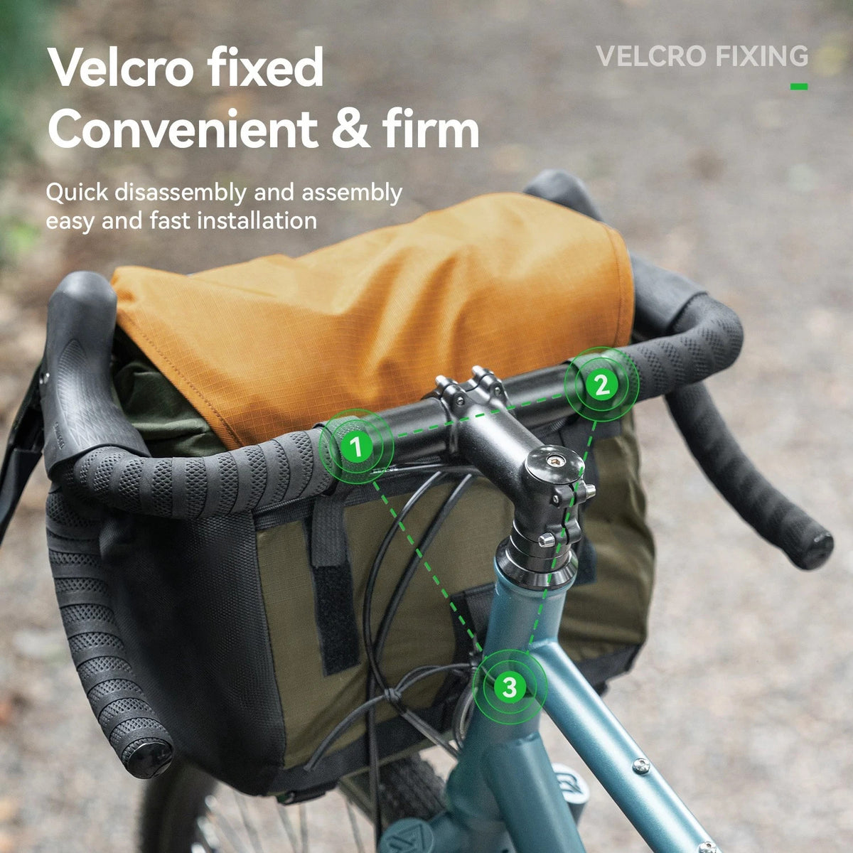 Waterproof Bike Handlebar Bag 24L Expandable Cycling Front Storage