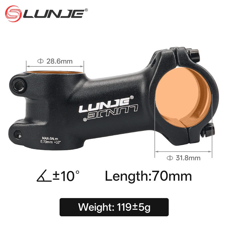 Ultralight MTB Bike Stem 10°-35° Angles for 31.8mm Handlebar, 60-110mm Lengths