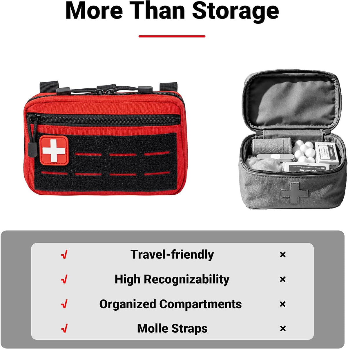 Hiking First Aid Kit Backpack Emergency Bag for Camping Hunting Travel