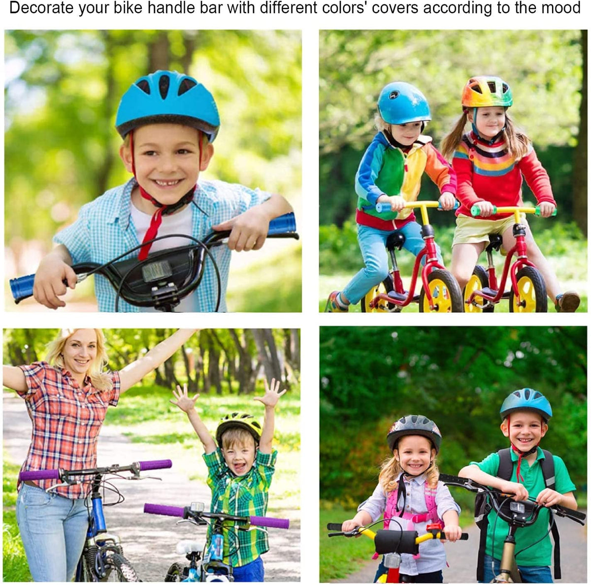 Non-Slip Bike Handlebar Grips for Kids and Adults with Tassel