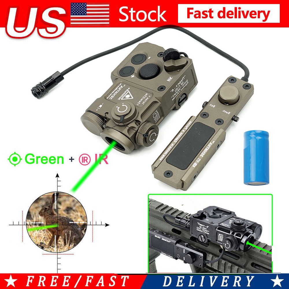 Green Laser Dot Sight & IR Laser Flashlight for Rails