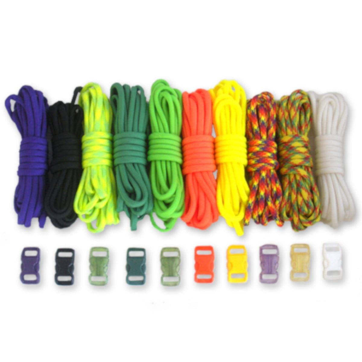 Paracord DIY Bracelet Kit with Buckles - 100 FT Paracord Crafting Set