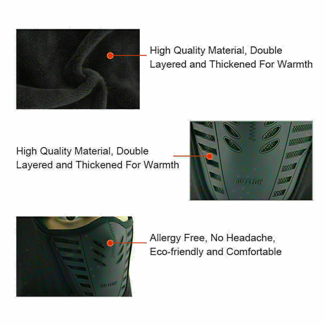 Winter Balaclava Face Mask Windproof Fleece Ski Cycling Riding Mask