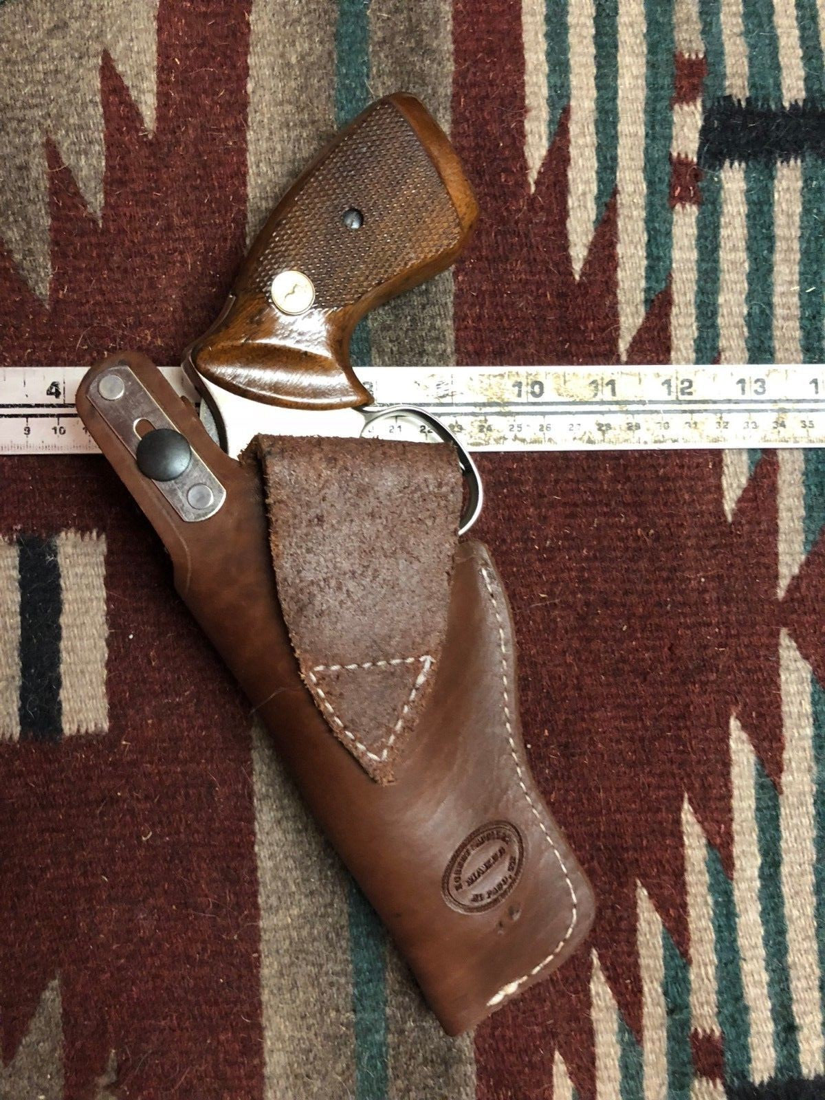 4-Inch Leather Pistol Holster Fits S&W 586 686 66 19 Taurus 627 Right Hand US Made