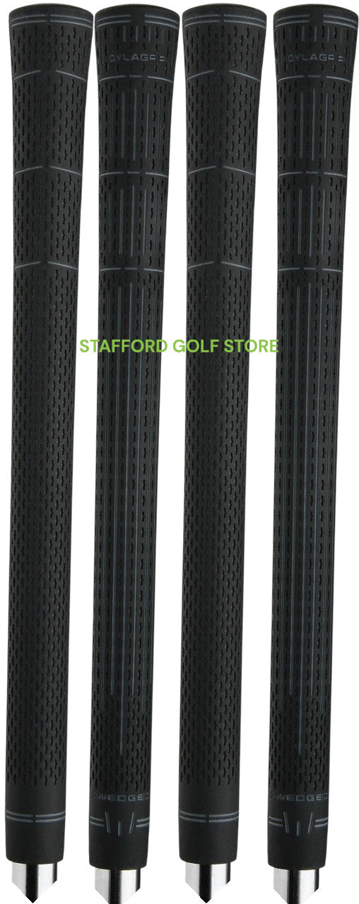 Extended 11-Inch Wedge Grip Set for Golf Clubs - White & Gold, Reduced Taper