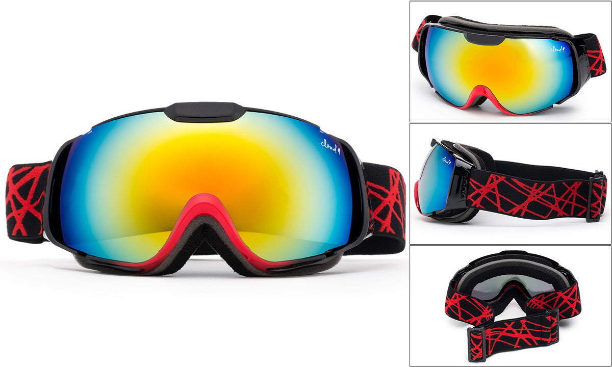 Men's Snow Ski Goggles Large Double Lens Anti-Fog Winter Snowboard Gear