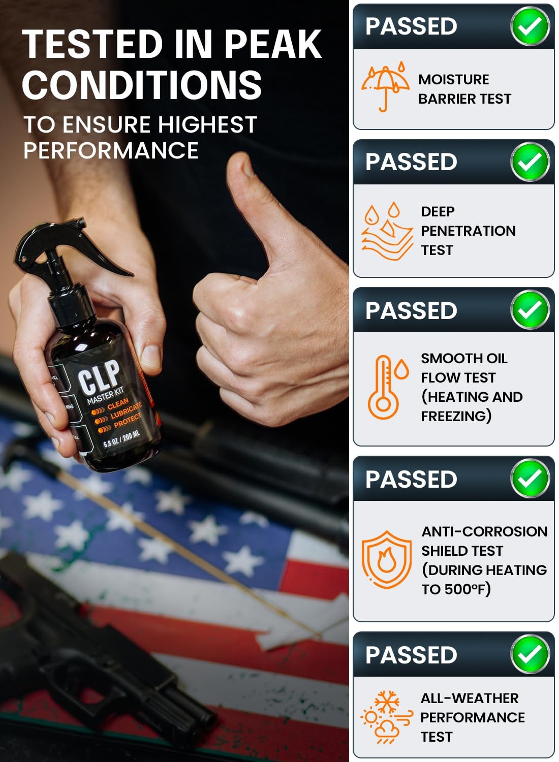 Gun Cleaning Oil Kit 3-in-1 Lubricates, Cleans & Protects - 6.8 Oz Spray