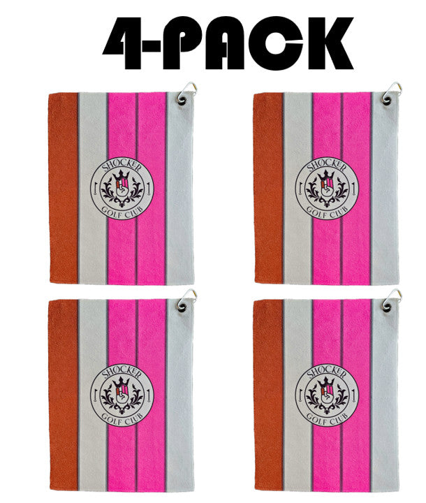 Crude Golf Towel Set - Funny Gag Gift for Golfers - 1, 2 or 4 Pack