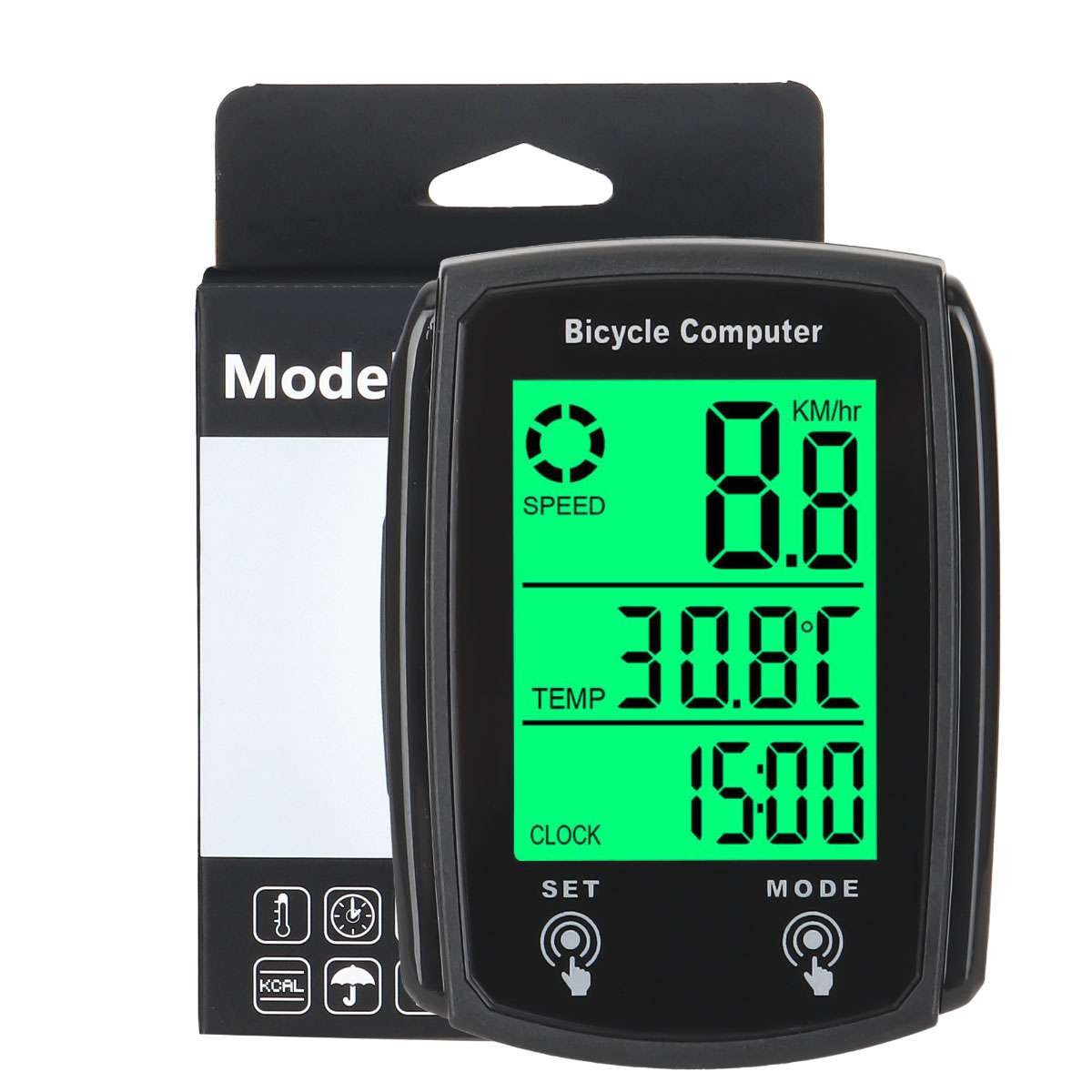 Wireless Digital Bicycle Speedometer with LCD Odometer and Waterproof Design