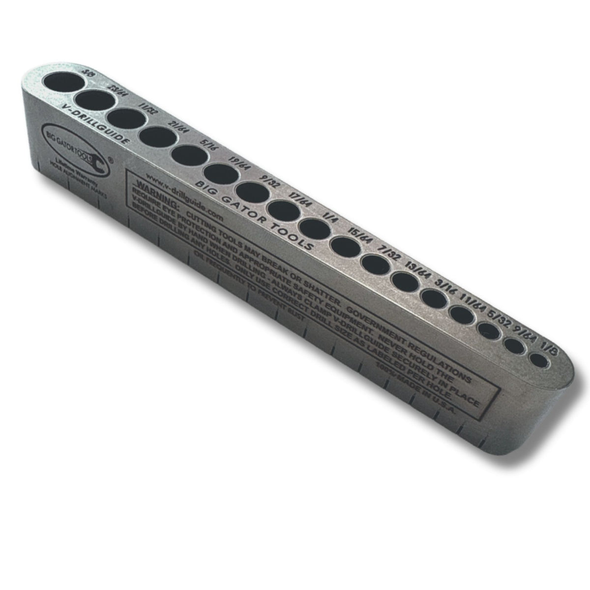 Drill Guide for Precise Gun Part Drilling - Steel V-Guide 1/8-3/8"