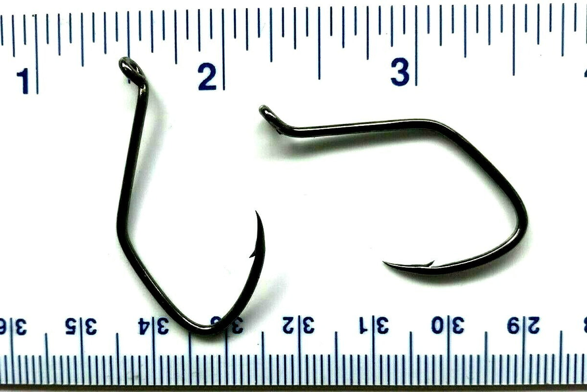 Fishing Hooks Pack of 100 Black Sickle Octopus Hooks Size 4/0 - Saltwater & Freshwater
