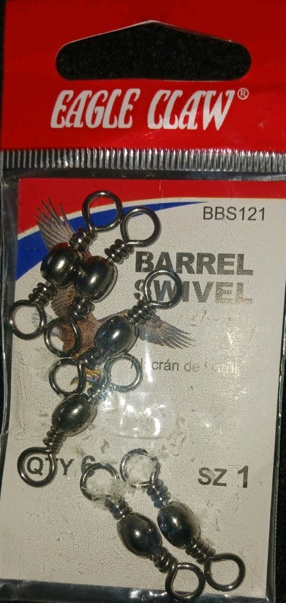 Lot of 169 Fishing Hooks and Swivels Set - Berkley & Eagle Claw Tackle Assortment