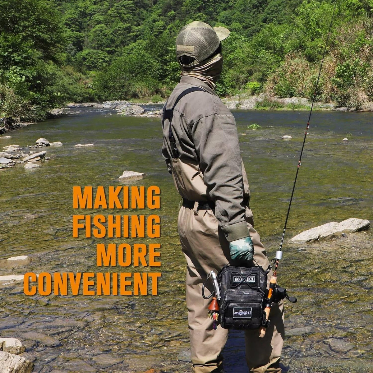 Waterproof Fishing Tackle Backpack with Multiple Compartments - Outdoor Shoulder Bag