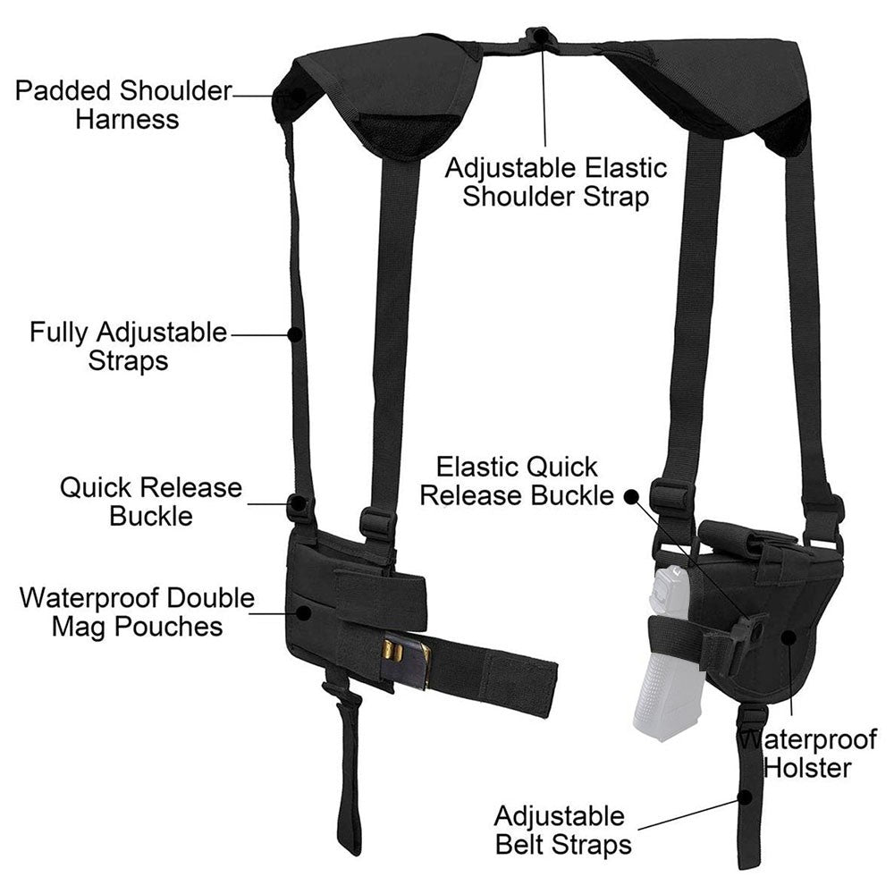 Concealed Carry Shoulder Holster for Pistol Tactical Underarm Adjustable Nylon