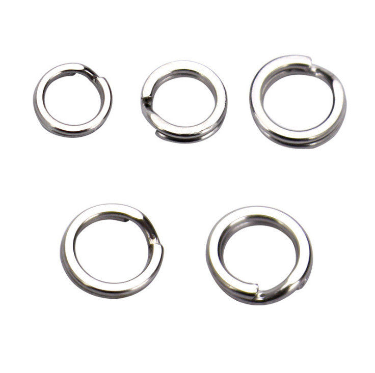 200PCS Stainless Steel Fishing Split Rings Assorted Sizes for Heavy Duty Fishing