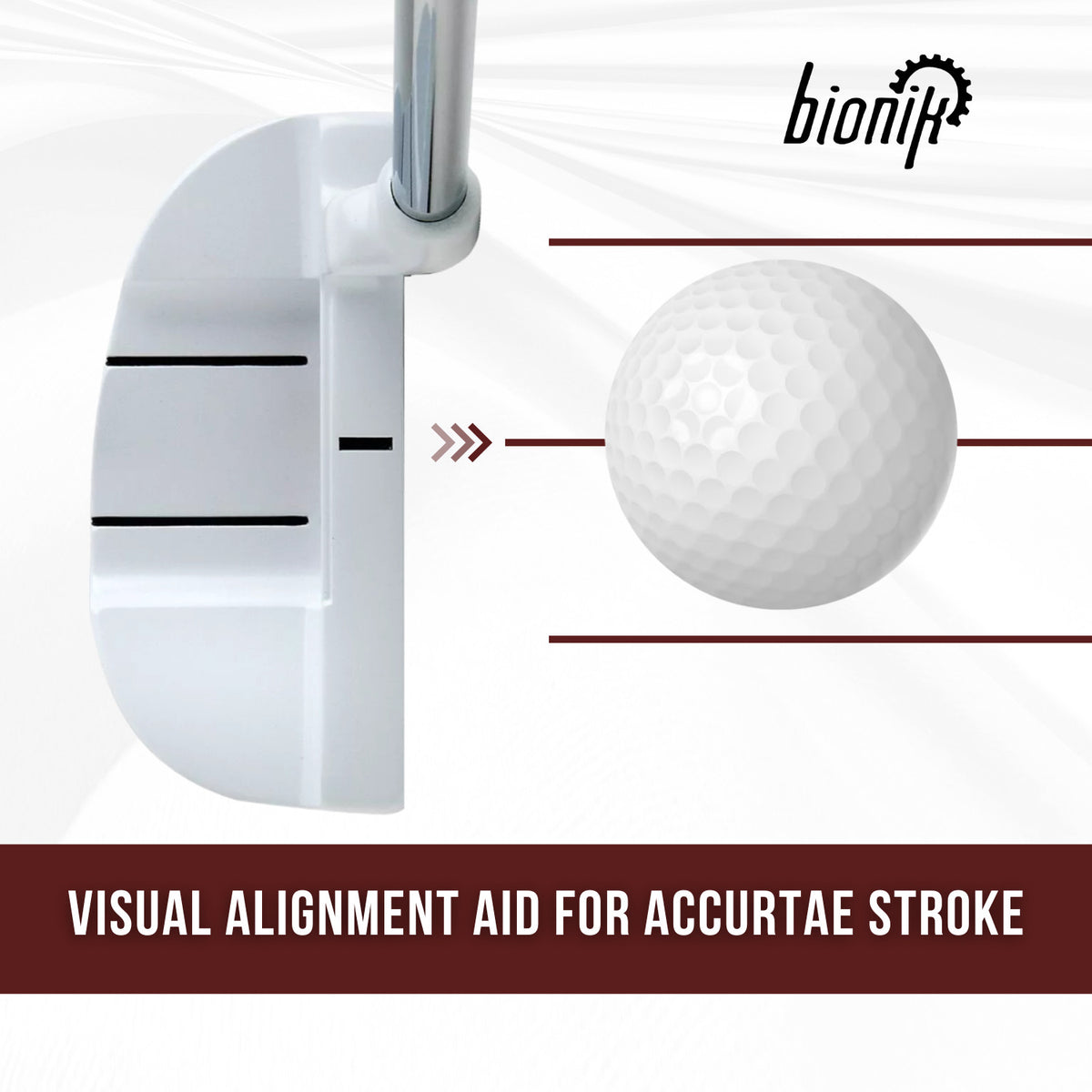 White Golf Putter 39 Inch Semi-Mallet Style for Tall Men - Right Hand