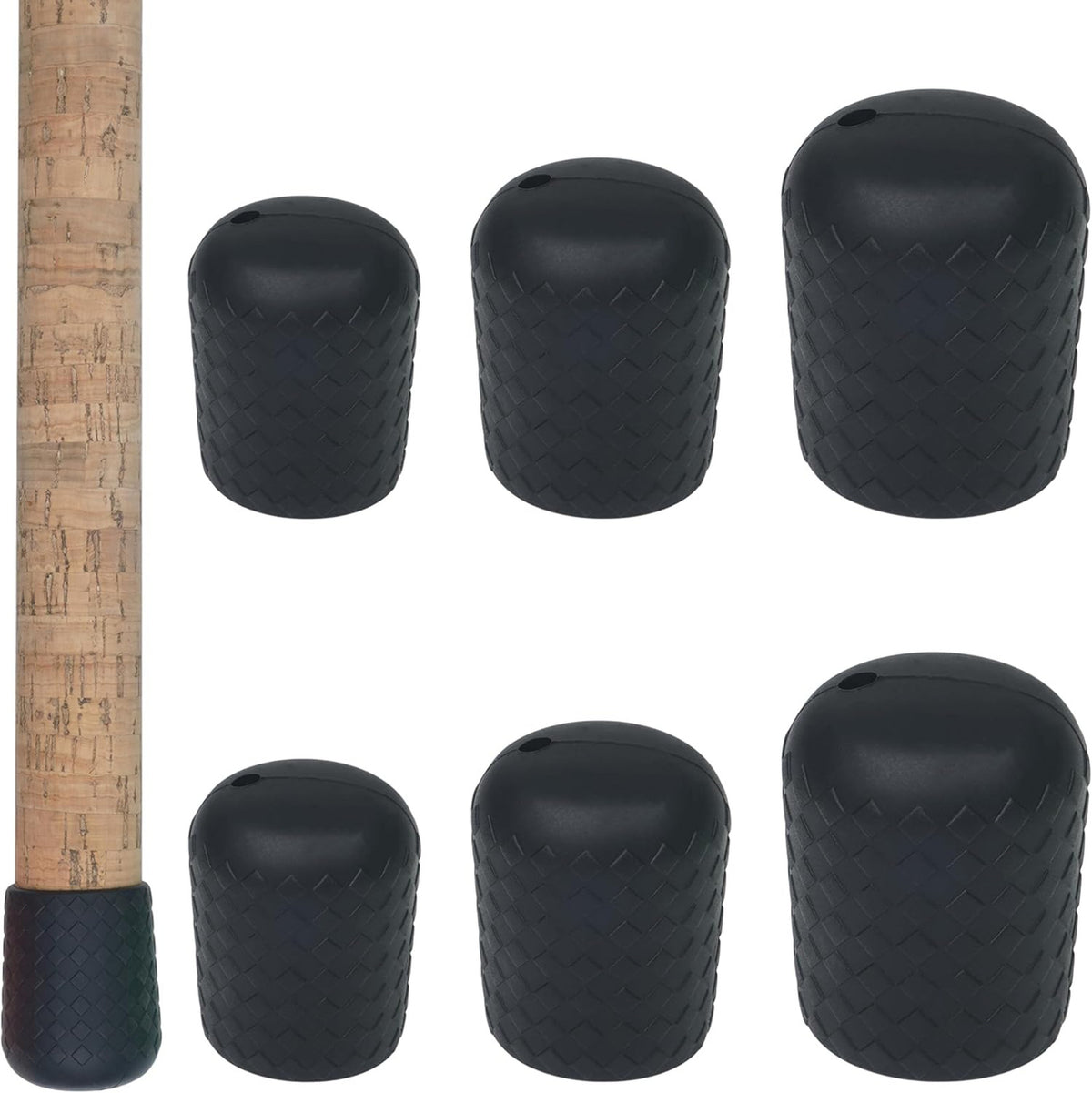 Fishing Rod Butt Cap Silicone Cushion End Seat Protector - Waterproof & Durable