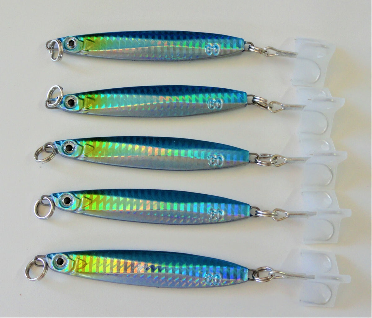 Fishing Jigs 60g/2oz Blue Sardine Vertical Fish Lures for Saltwater & Freshwater