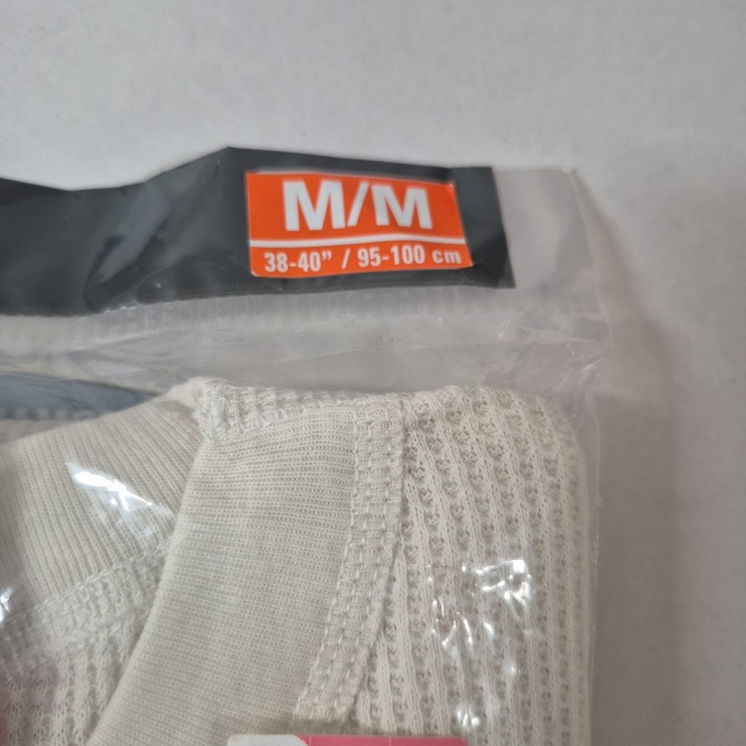 Hanes Classics Thermal Crew Neck Top Shirt Medium - New