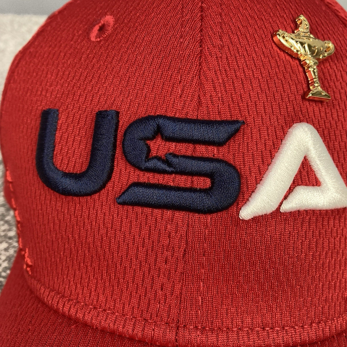 Golf Hat Fitted 2025 Ryder Cup Bethpage USA Support Cap XS/S Red