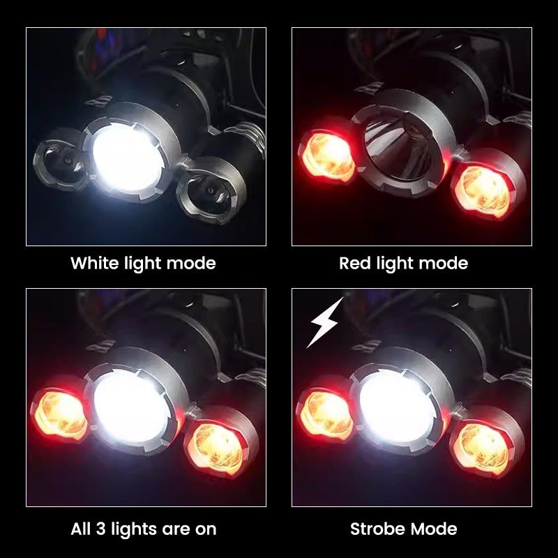 Rechargeable LED Headlamp with 4 Modes for Hunting Night Vision