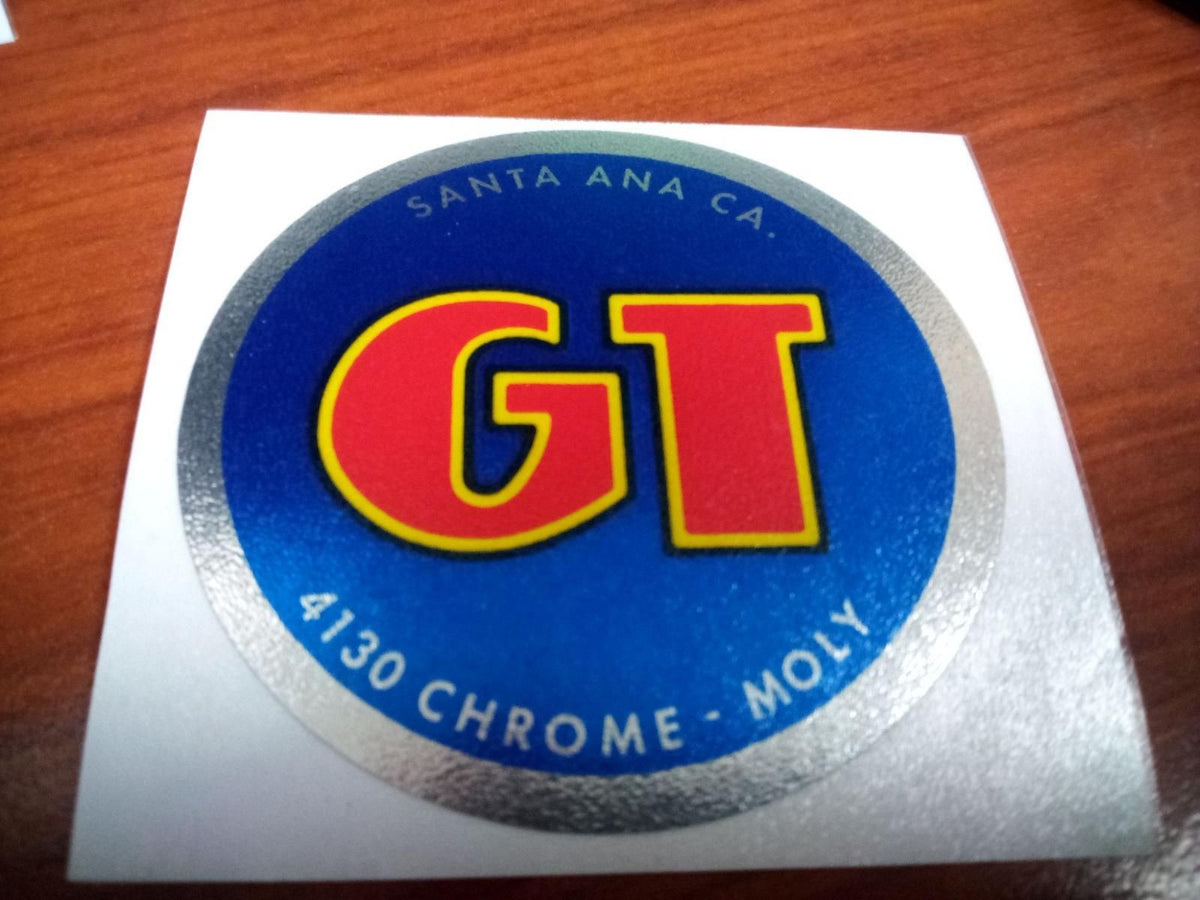 BMX Bicycle Coin Decal Blue Chrome Foil 2.25 Inch - Old School BMX