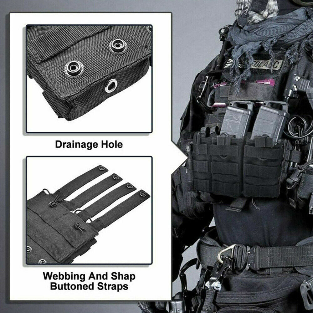 Tactical Molle Magazine Pouch - Triple Open Top Bag for 5.56/.223 Magazines
