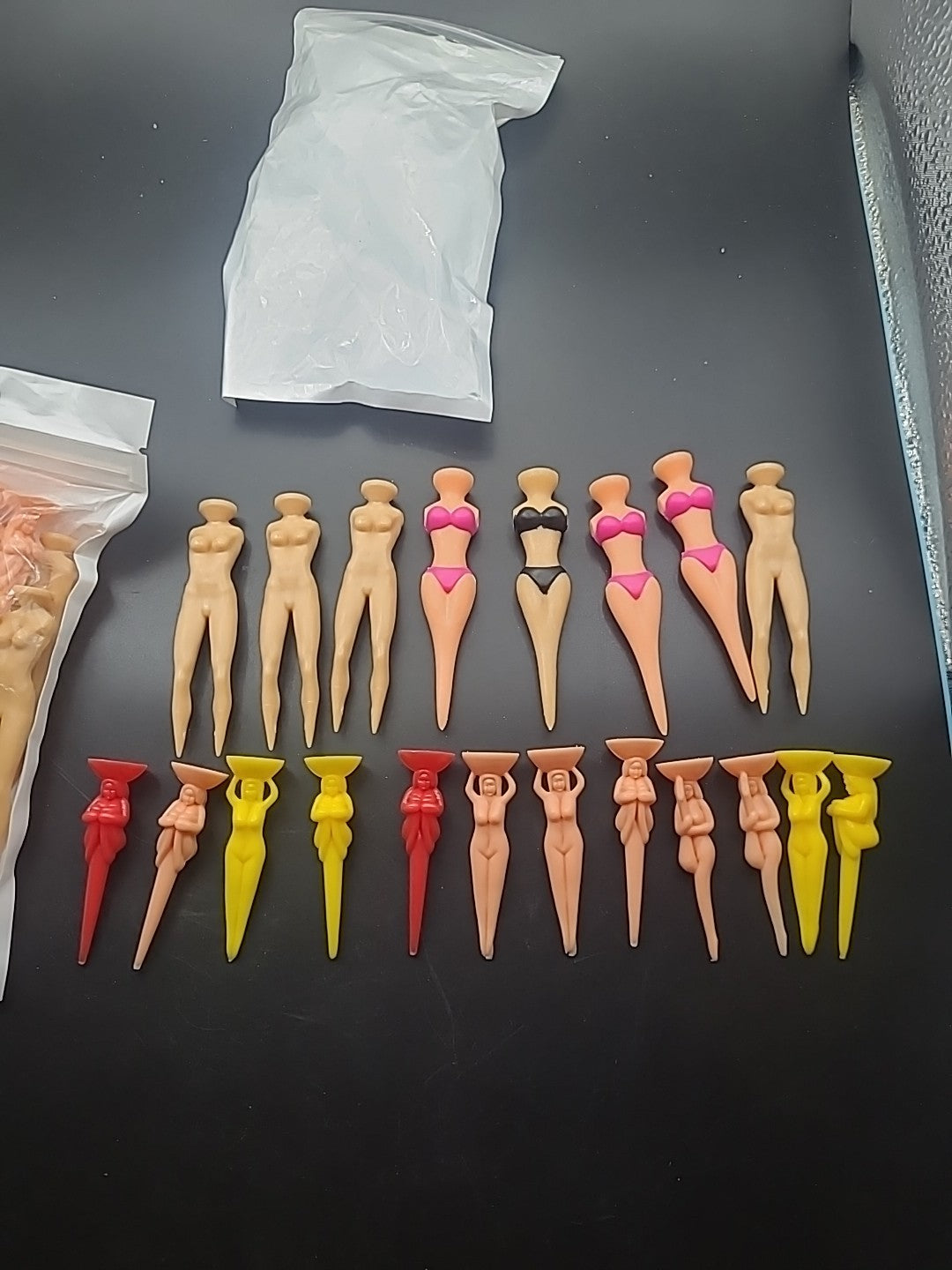 40 Pcs Bikini & Naked Lady Golf Tees - Novelty Nude Ball Holders