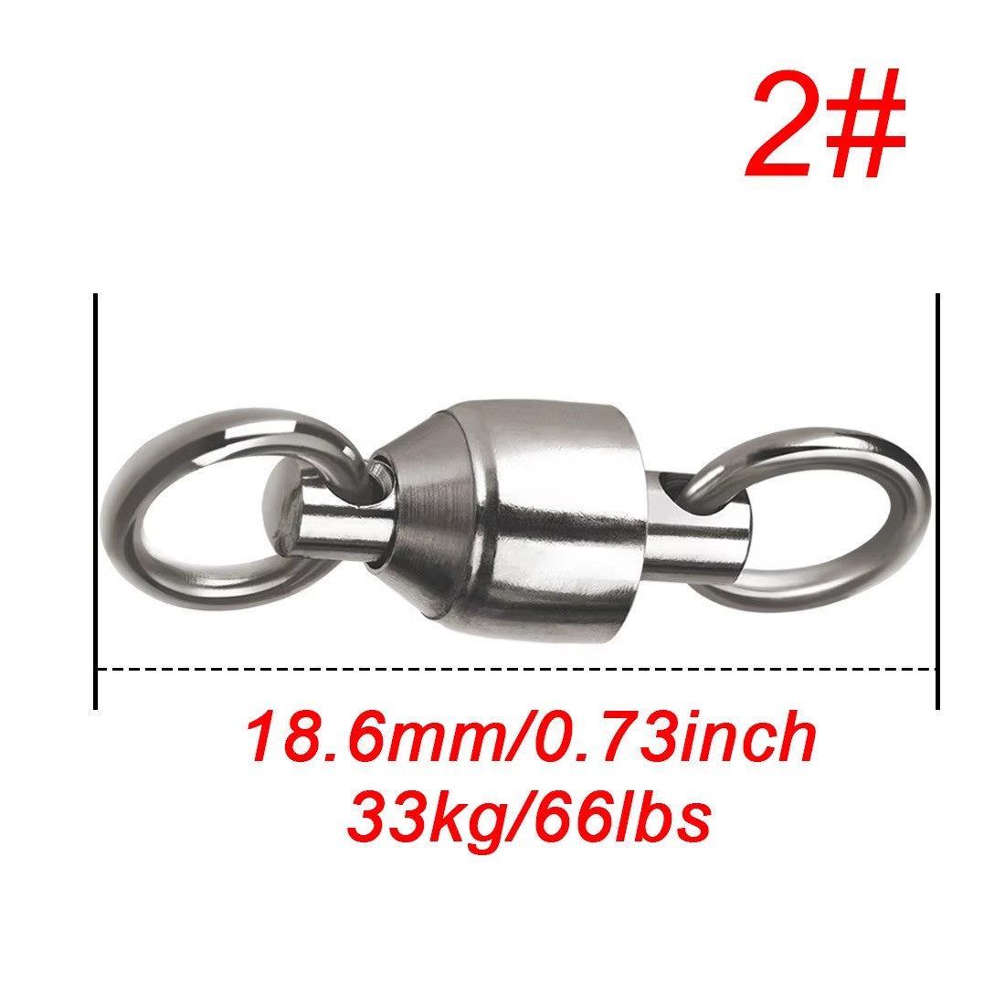 Heavy Duty Ball Bearing Swivel for Fishing Tackle - Marine Saltwater & Freshwater