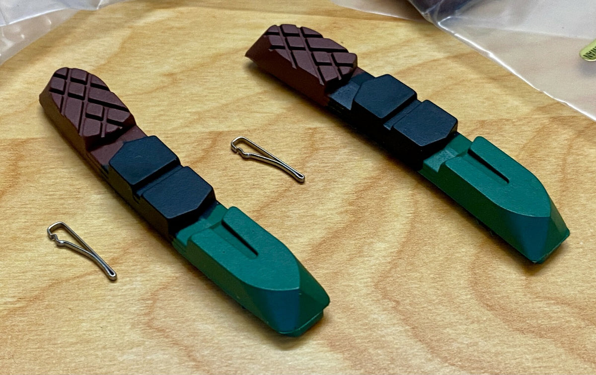 5 Pairs 72mm Bicycle V-Brake Replacement Pads - Black, Brown, Green