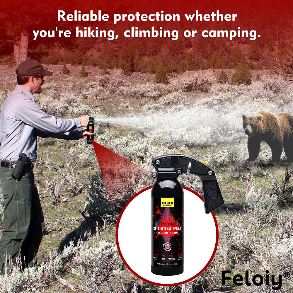 Self Defense Bear Spray 16oz - Deterrent for Bear Attacks, Humane and Environmentally Safe