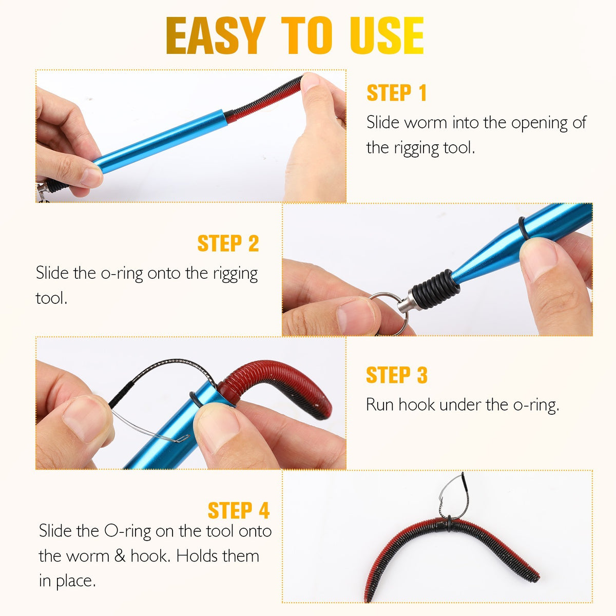 Fishing Wacky Worm Kit with Soft Plastic Baits Hooks and Accessories - All Variants