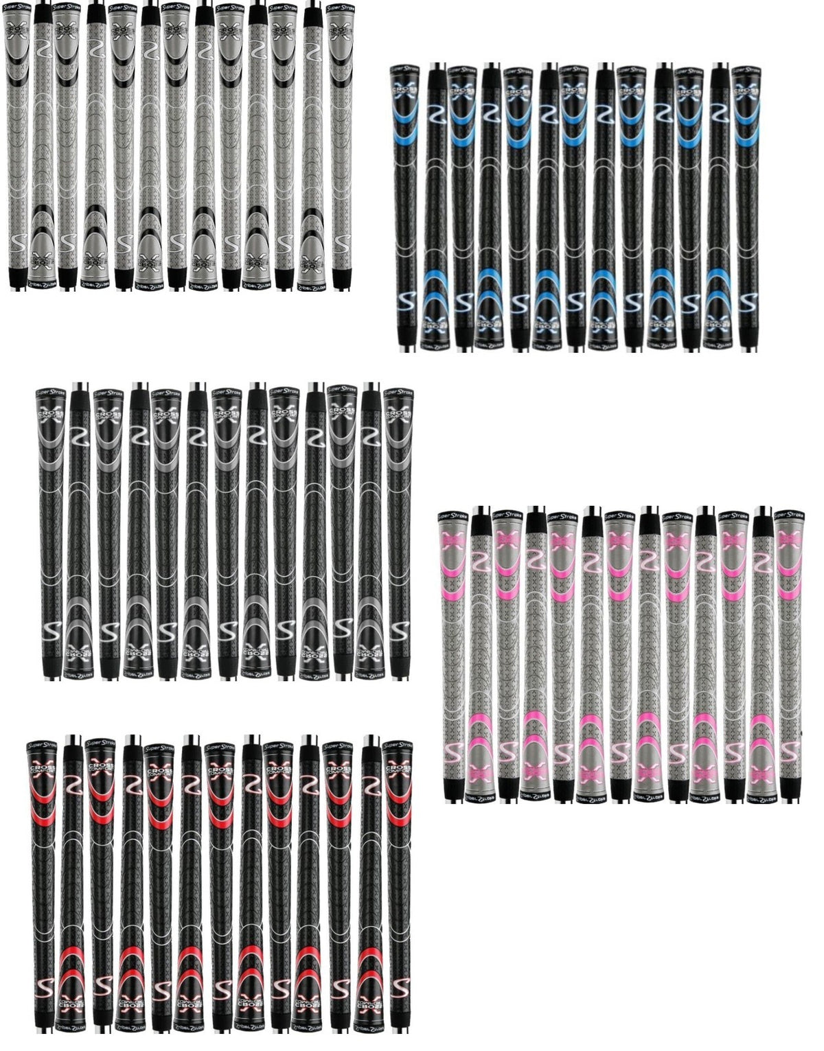 Golf Grip Set of 13 Super Stroke Cross Comfort Undersize & Standard