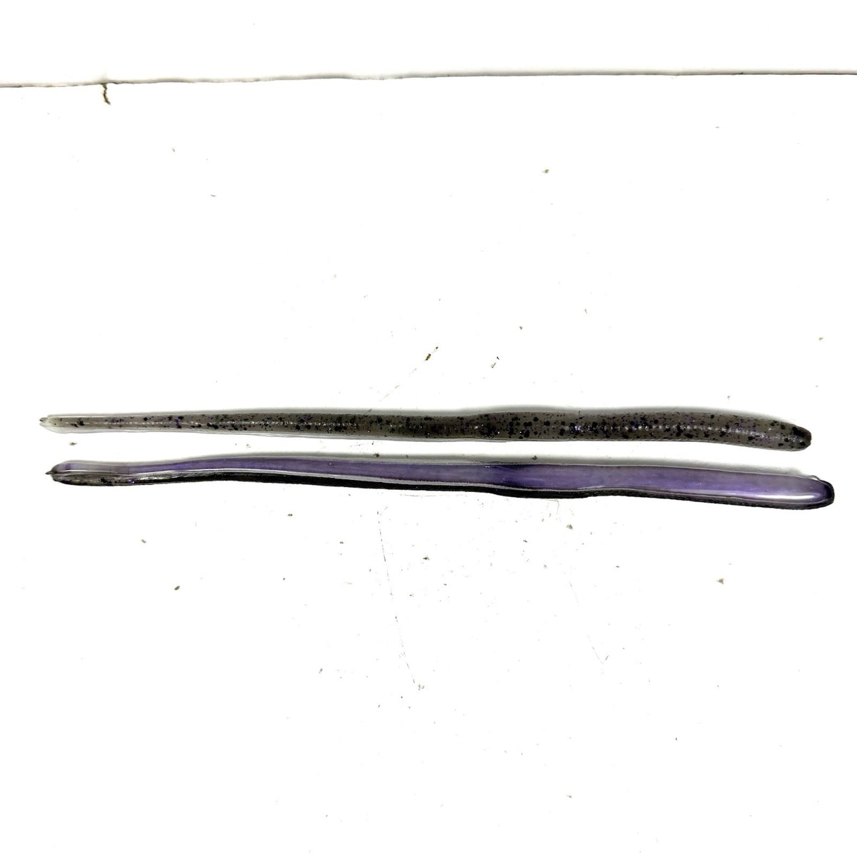 15 Hand Poured 7.5-Inch Purple Ghost Soft Plastic Worms for Fishing