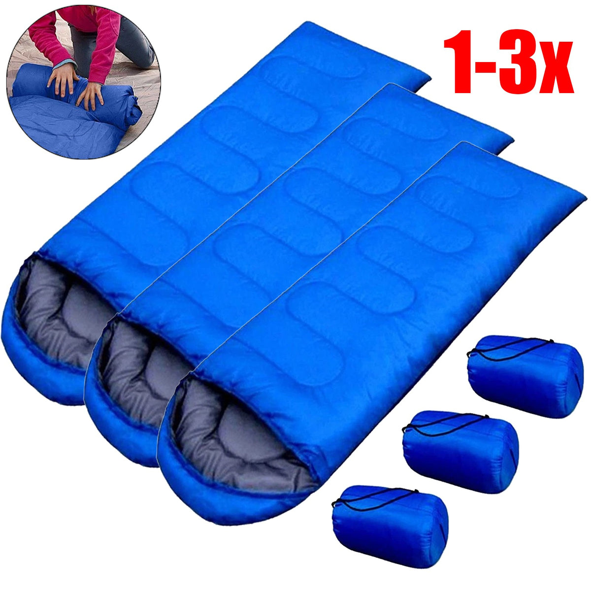 Adult Cold Weather Sleeping Bag Waterproof Winter Camping Bag - Big & Tall