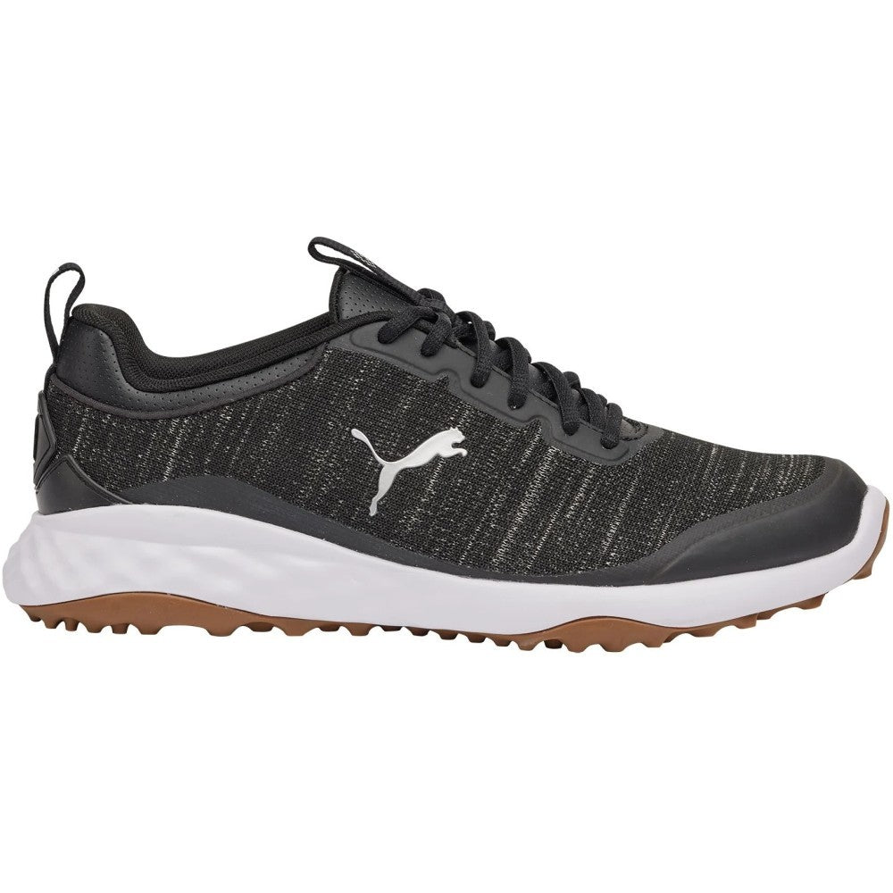Men's Golf Shoes Fusion Pro Black Silver Performance Comfort FUSIONFOAM