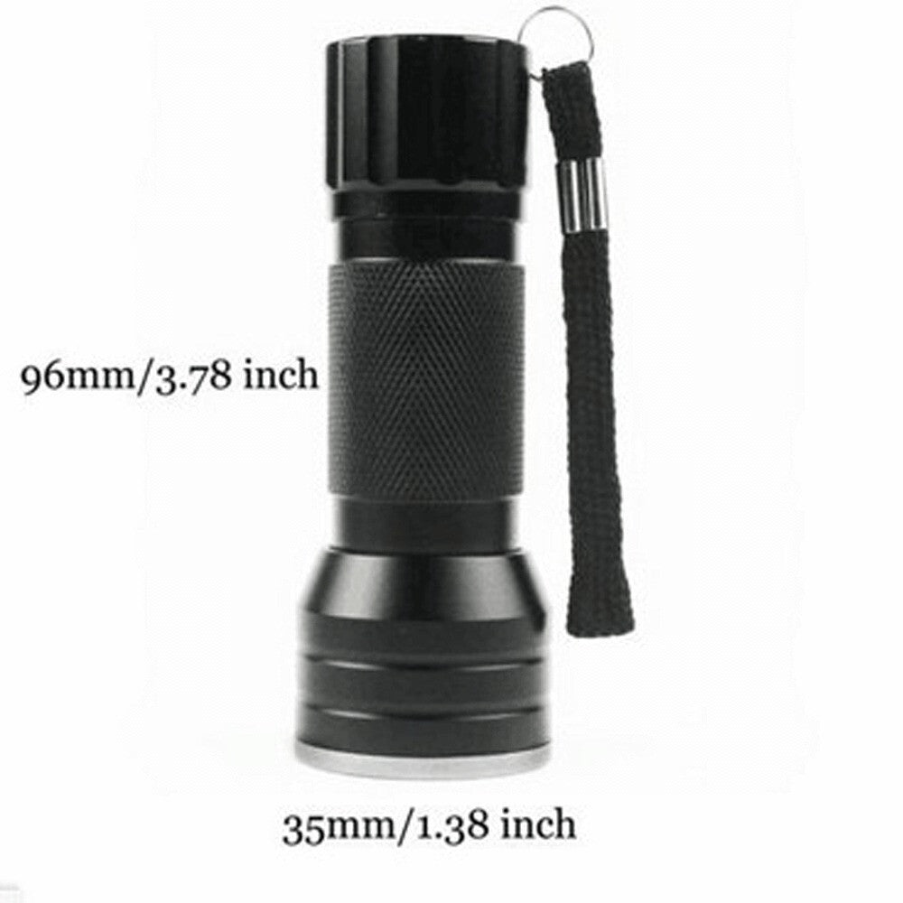UV Blacklight Flashlight 21 LED Aluminum Waterproof Torch for Outdoors & Lice Detection