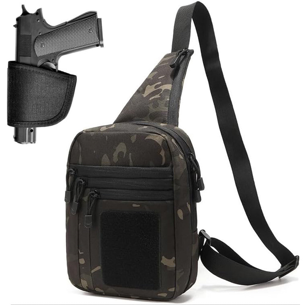 Tactical Gun Bag with Concealed Carry Holster - Crossbody Pistol Pack