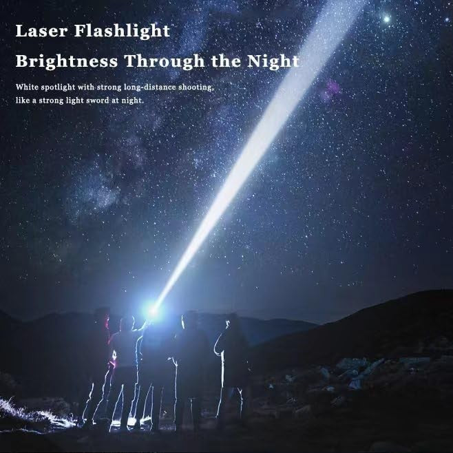 High Power Rechargeable LED Flashlight 100000 Lumens 6 Modes Waterproof