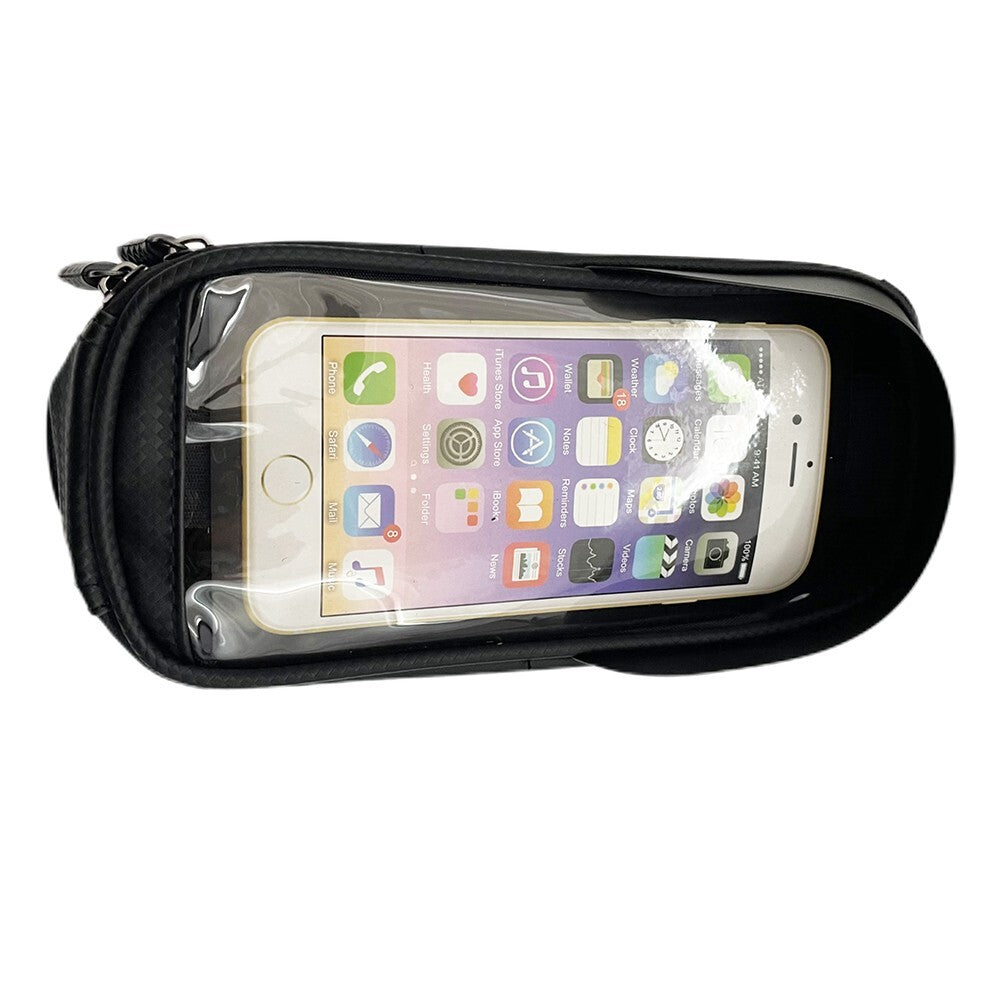 Waterproof Bicycle Phone Bag with Large Capacity and Double Zippers