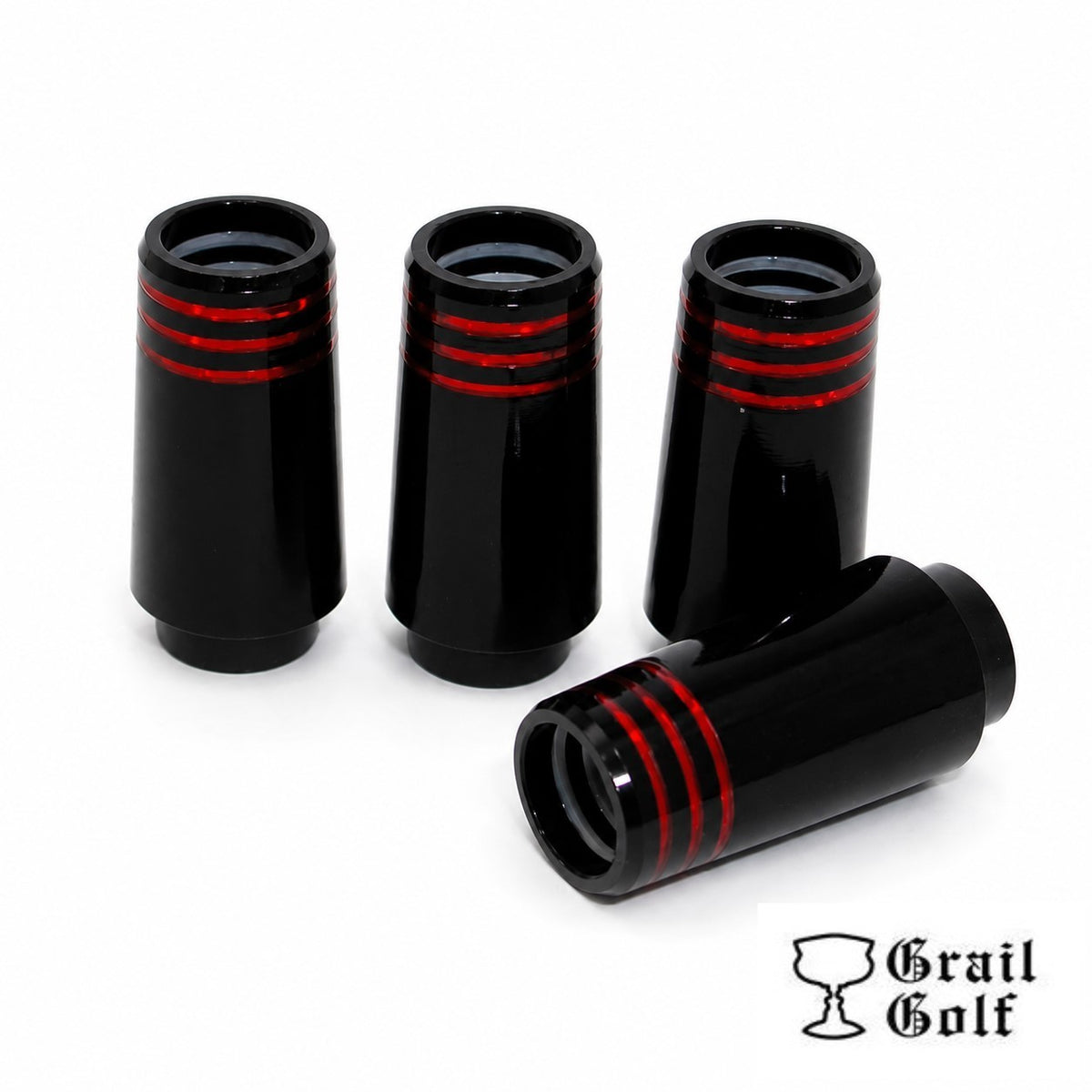 Golf Ferrules Ultra Premium Black Collared Taper Tip 1 Inch Lot