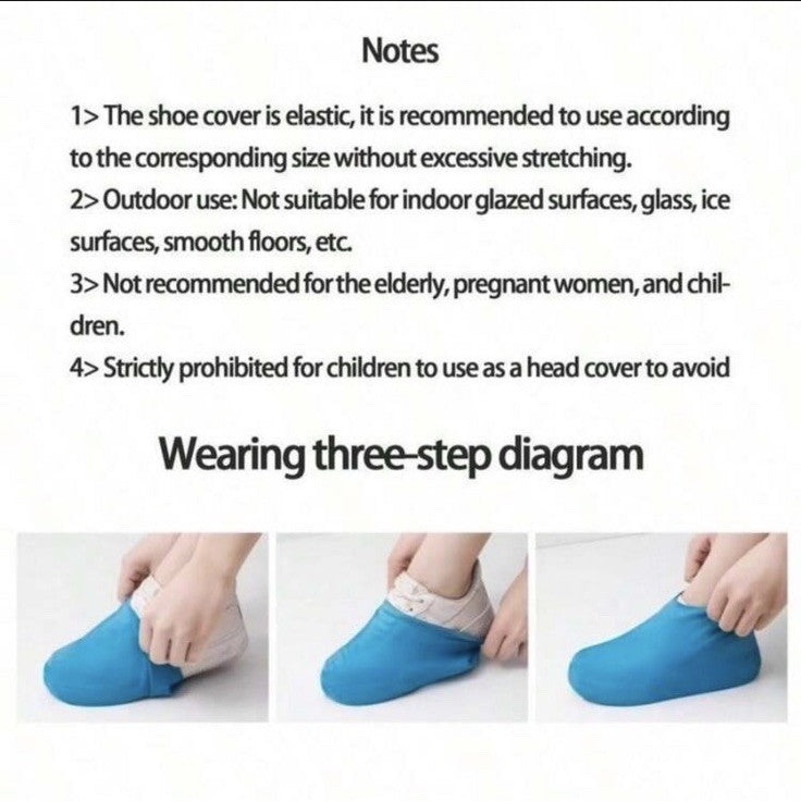 Reusable Waterproof White Latex Shoe Covers for Rain Boots - Unisex